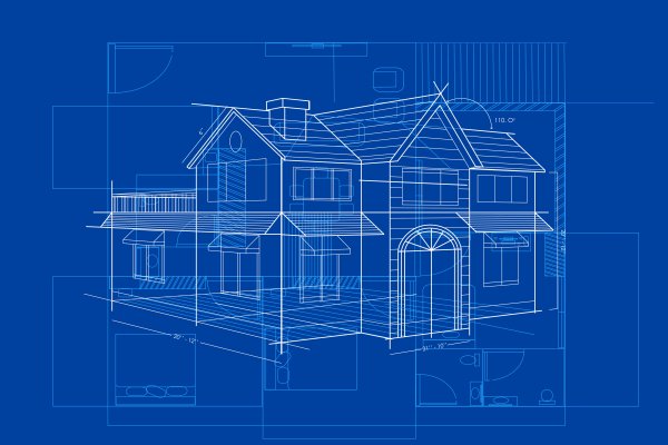 Digital blueprint of a home